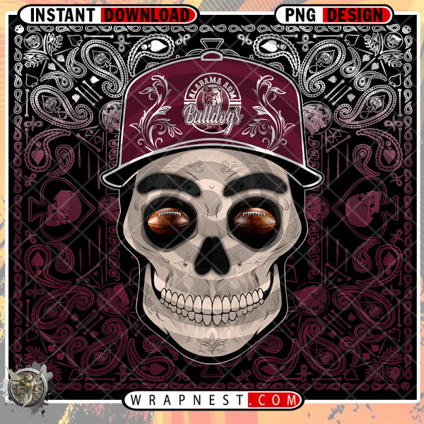 ALABAMA A&M SKULL
  HANDKERCHIEF WRAP