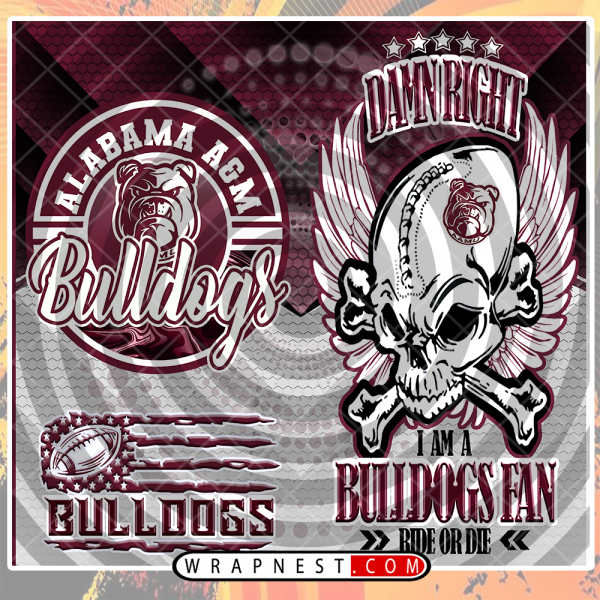 ALABAMA A&M UNIVERSITY SKULL WRAP