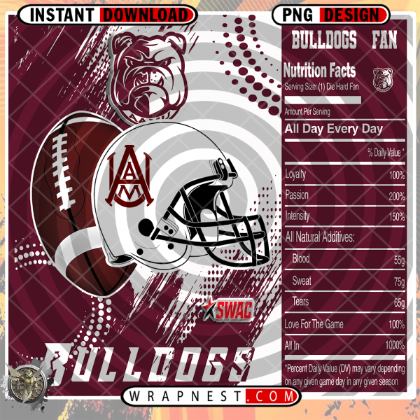 ALABAMA A&M TEAM FAN SODA WRAP