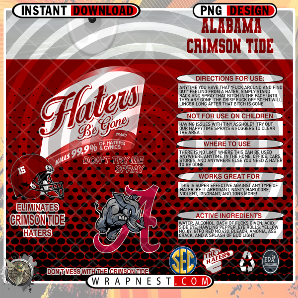 ALABAMA HATERS BE GONE WRAP