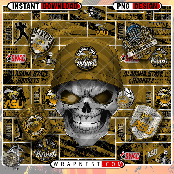 ALABAMA STATE SKULL WRAP
