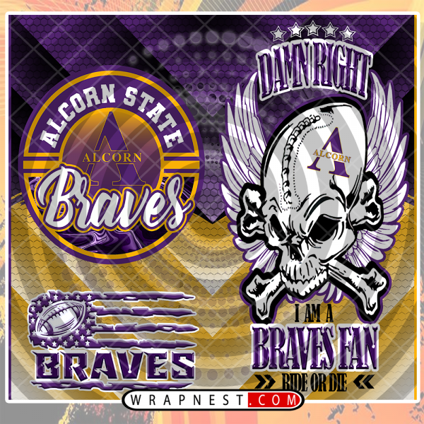 ALCORN STATE SKULL WRAP