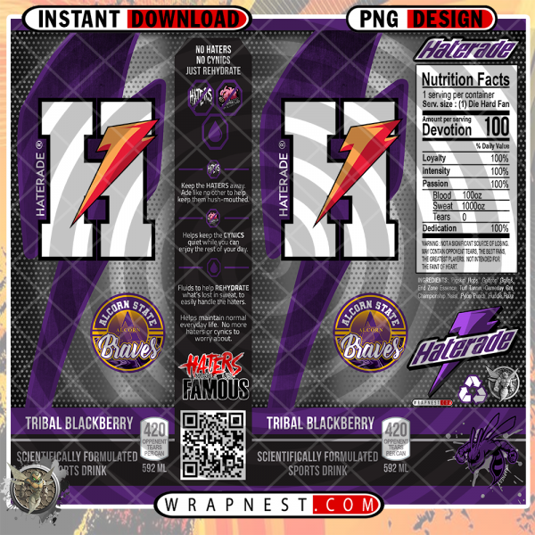 ALCORN STATE HATERADE WRAP