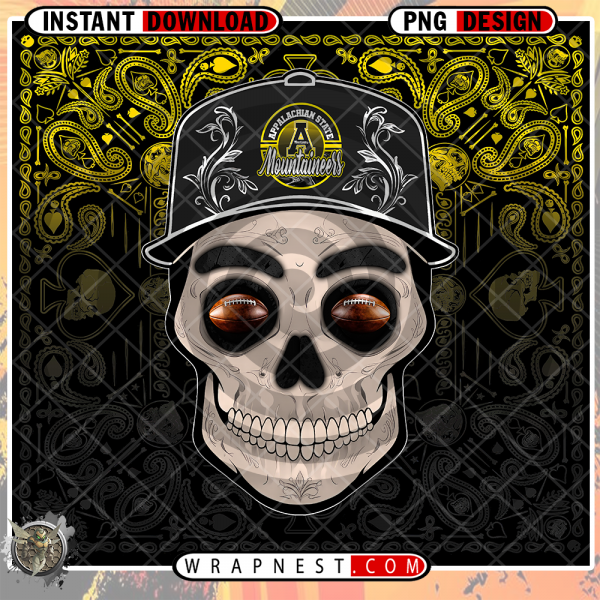 APPALACHIAN STATE SKULL HANDKERCHIEF WRAP