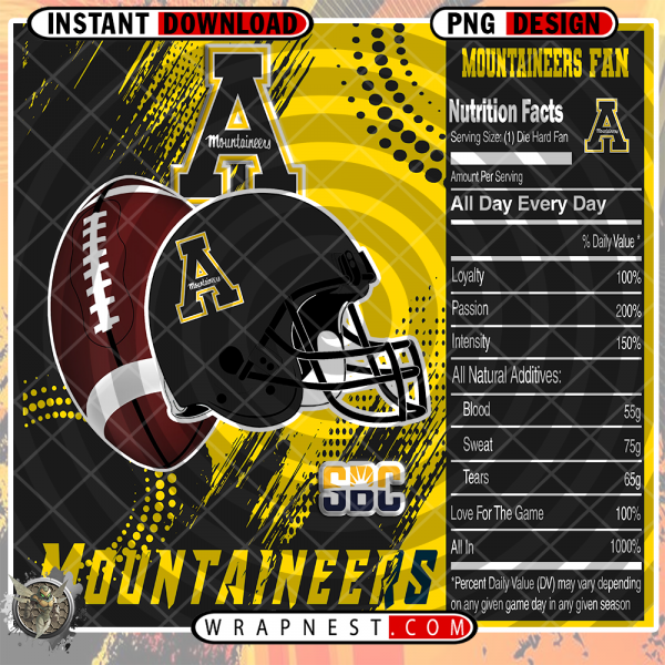 APPALACHIAN STATE TEAM FAN SODA WRAP