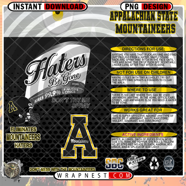 APPALACHIAN STATE HATERS BE GONE WRAP