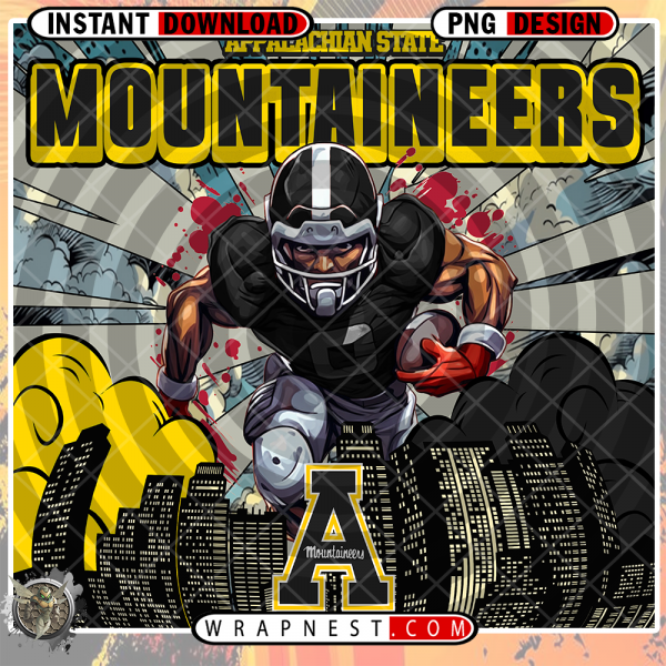 APPALACHIAN STATE COMIC BOOK STYLE WRAP