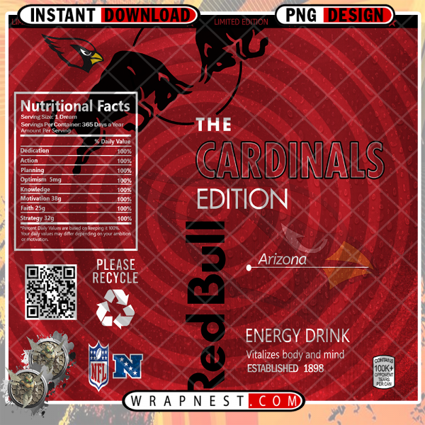 CARDINALS RED BULL
  WRAP