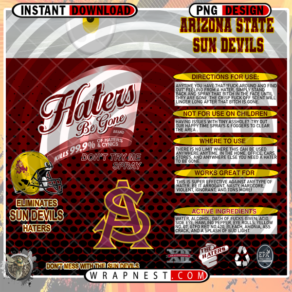 ARIZONA STATE HATERS BE GONE WRAP