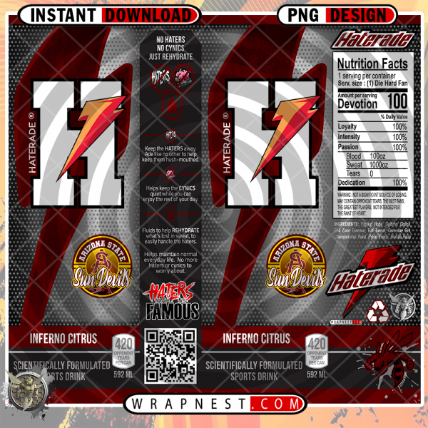 ARIZONA STATE HATERADE WRAP