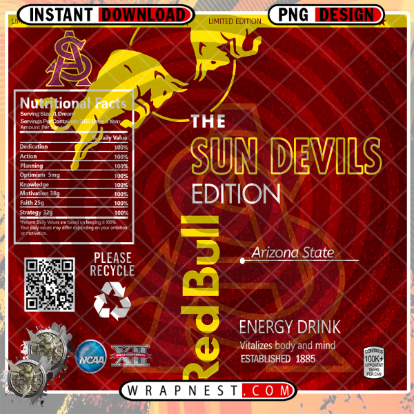 ARIZONA STATE RED BULL WRAP
