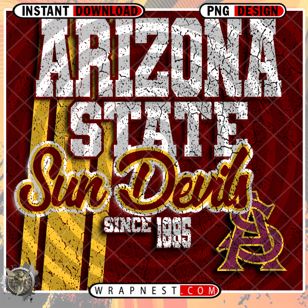 ARIZONA STATE SUN GRUNGE v2