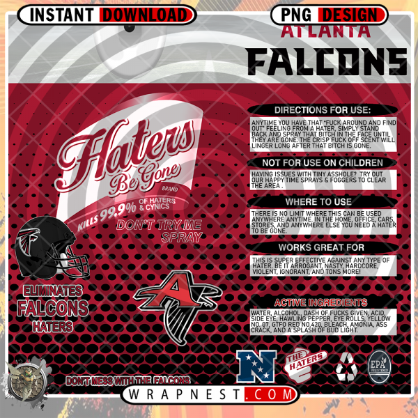FALCONS HATERS BE GONE WRAP