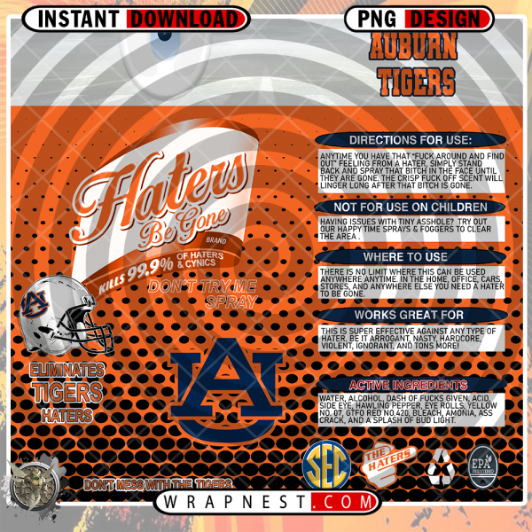 AUBURN HATERS BE GONE WRAP