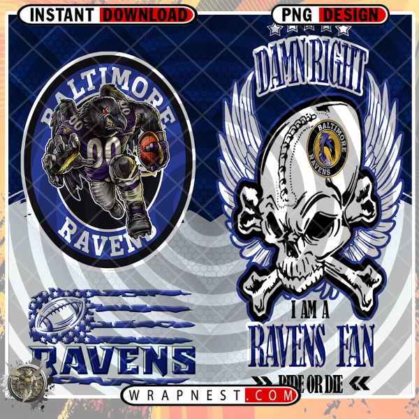 RAVENS SKULL WRAP
