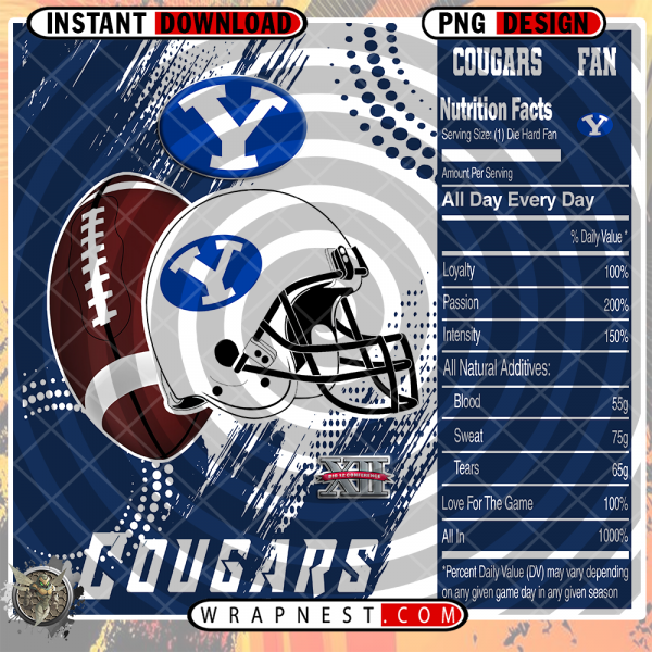 BYU TEAM FAN SODA WRAP