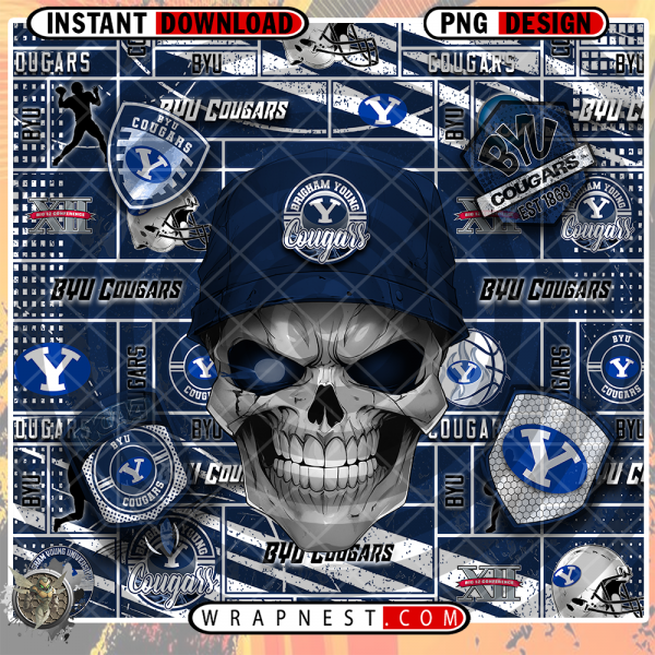 BYU SKULL WRAP