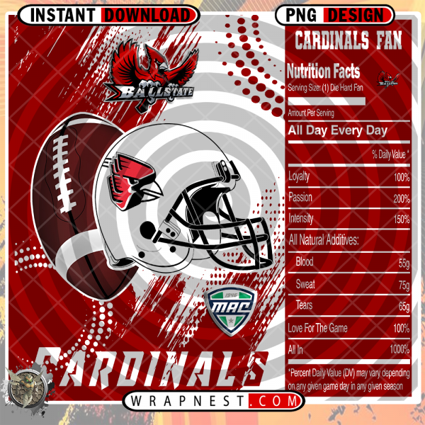 BALL STATE TEAM FAN SODA WRAP