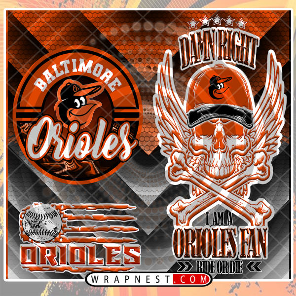 ORIOLES SKULL WRAP