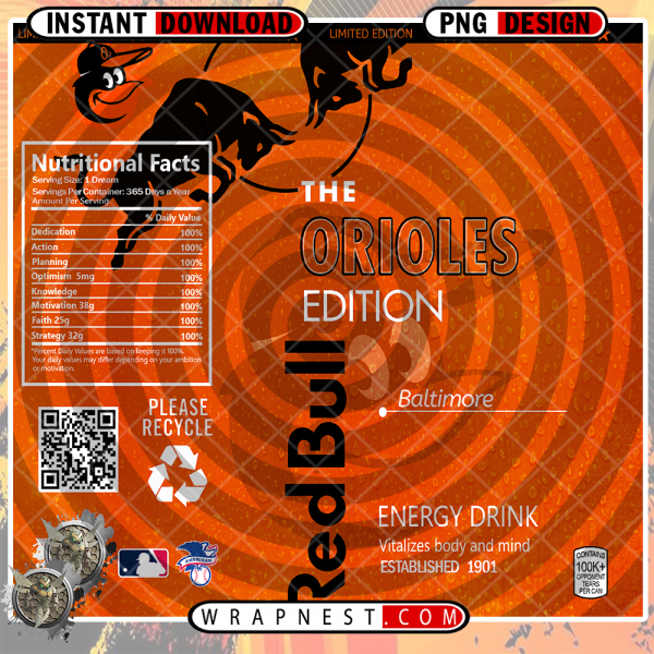 ORIOLES RED BULL WRAP