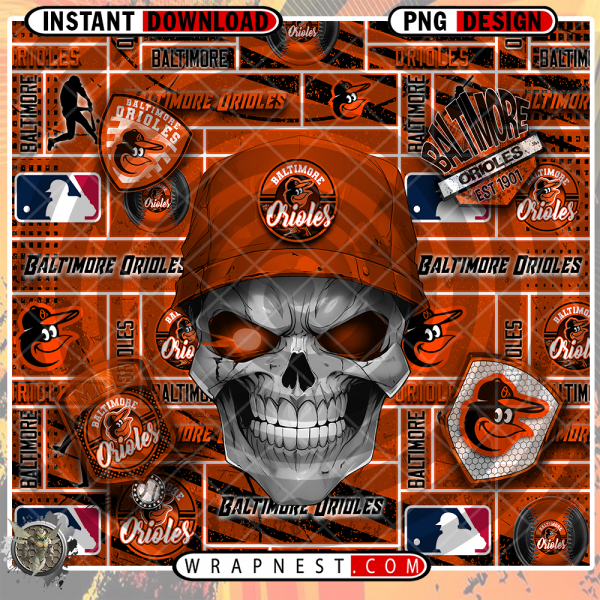 ORIOLES SKULL WRAP