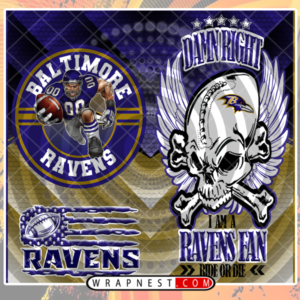 RAVENS SKULL WRAP