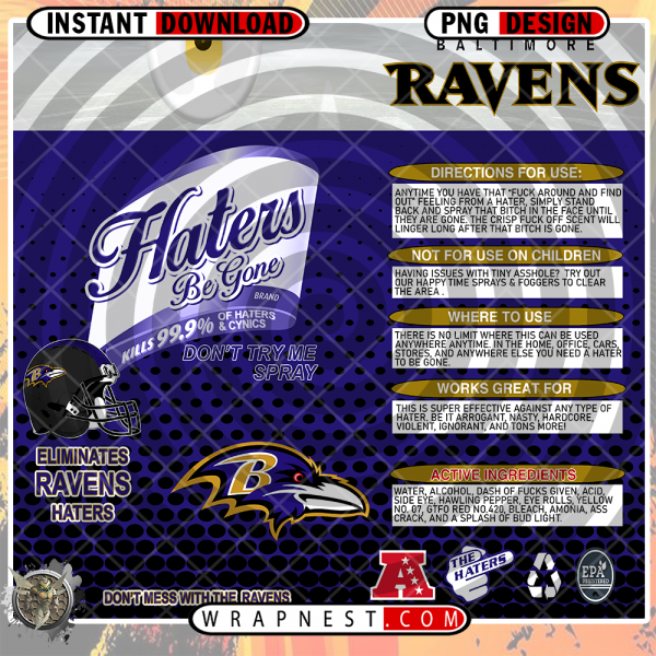 RAVENS HATERS BE GONE WRAP
