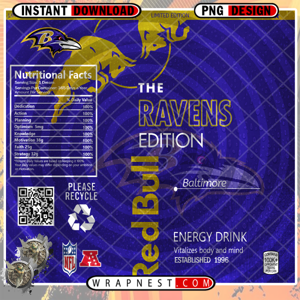 RAVENS RED BULL WRAP