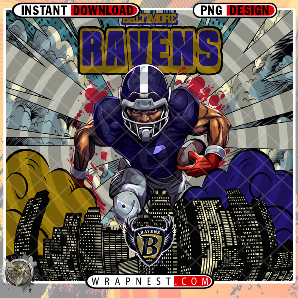 RAVENS COMIC BOOK STYLE WRAP