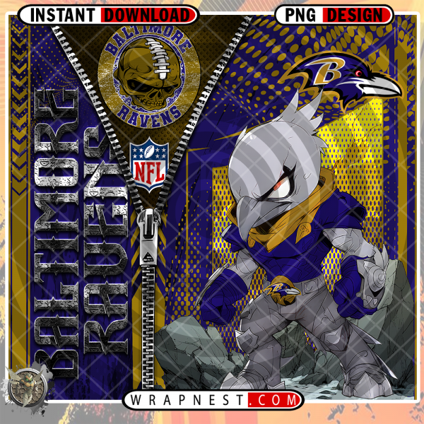 RAVENS ZIPPER MASCOT