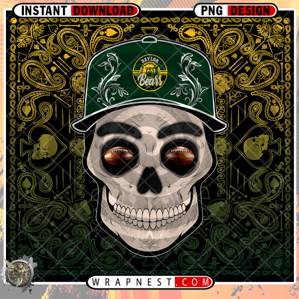 BAYLOR SKULL HANDKERCHIEF WRAP
