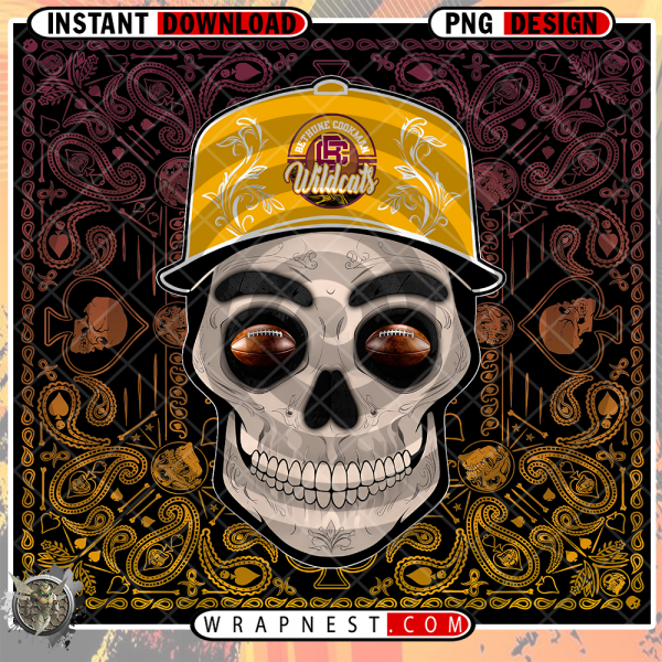 BETHUNE COOKMAN SKULL HANDKERCHIEF WRAP