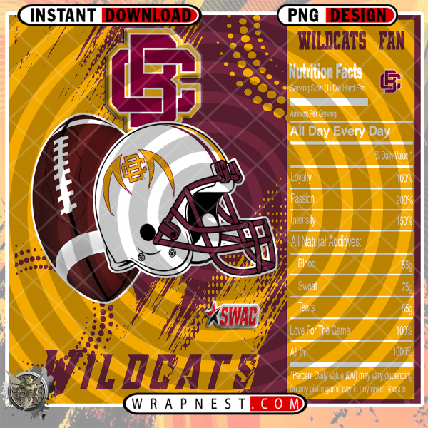 BETHUNE COOKMAN TEAM FAN SODA WRAP