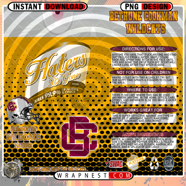 BETHUNE COOKMAN HATERS BE GONE WRAP