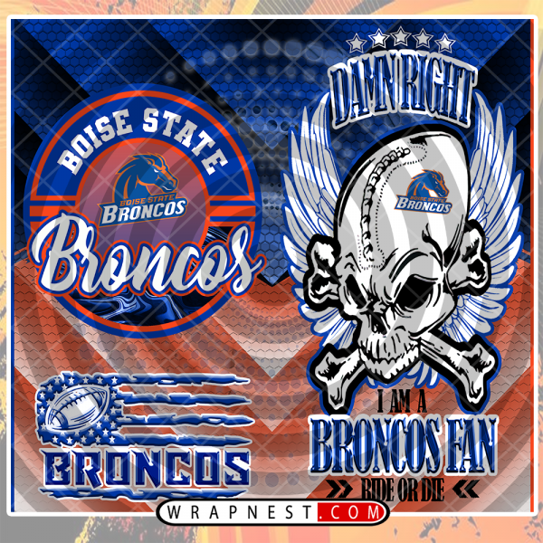 BOISE STATE SKULL WRAP