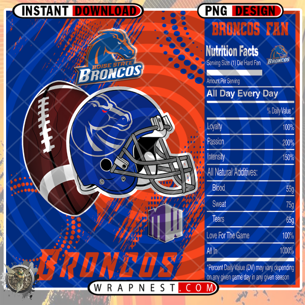 BOISE STATE TEAM FAN SODA WRAP