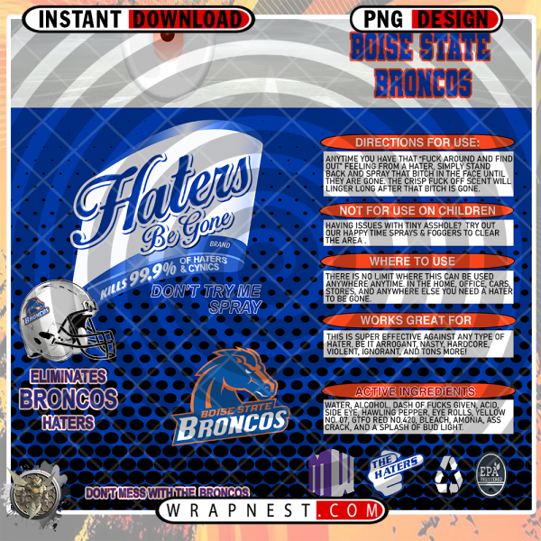 BOISE STATE HATERS BE GONE WRAP
