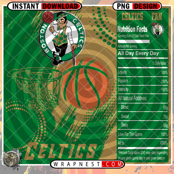 CELTICS TEAM FAN SODA WRAP