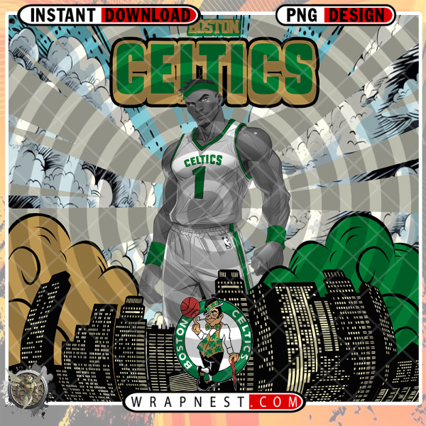 CELTICS COMIC BOOK STYLE WRAP