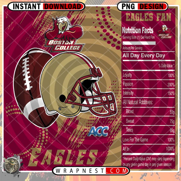BOSTON COLLEGE TEAM FAN SODA WRAP