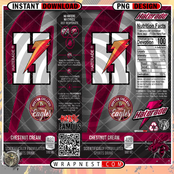 BOSTON COLLEGE HATERADE WRAP