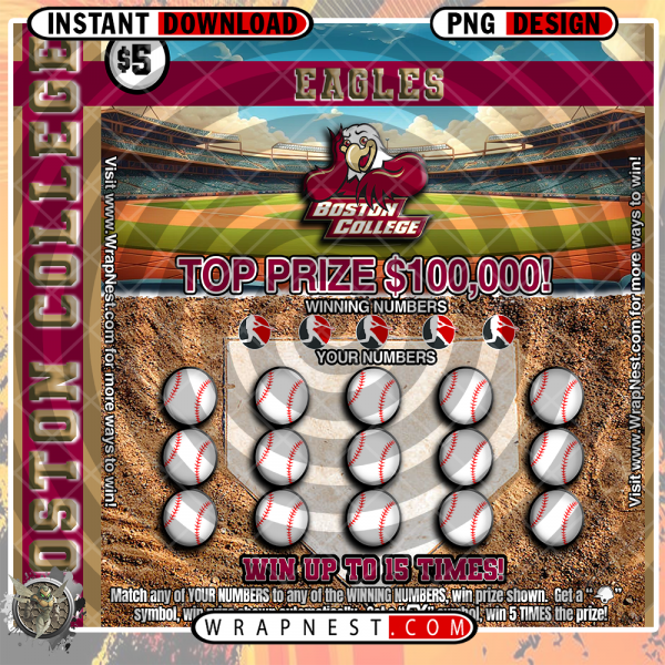 BOSTON COLLEGE SCRATCH OFF WRAP