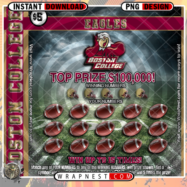 BOSTON COLLEGE SCRATCH OFF WRAP