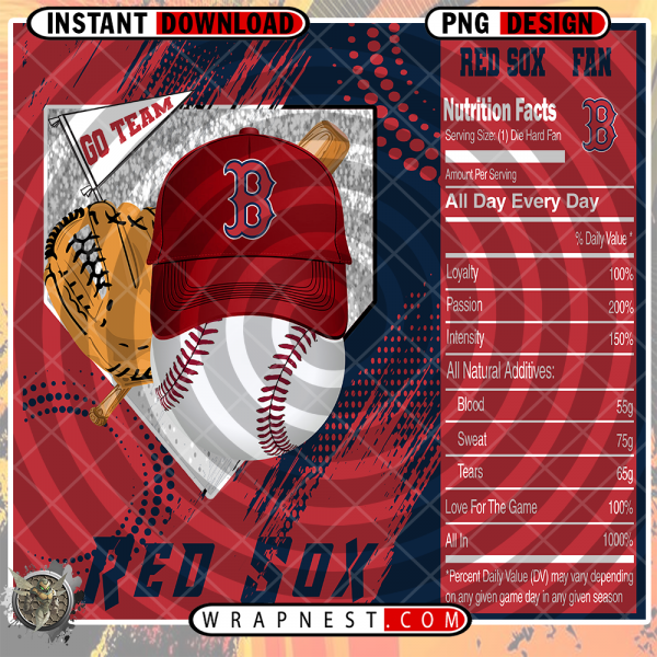 RED SOX TEAM FAN SODA WRAP
