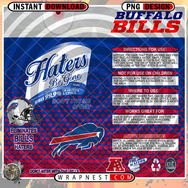 BILLS HATERS BE
  GONE WRAP