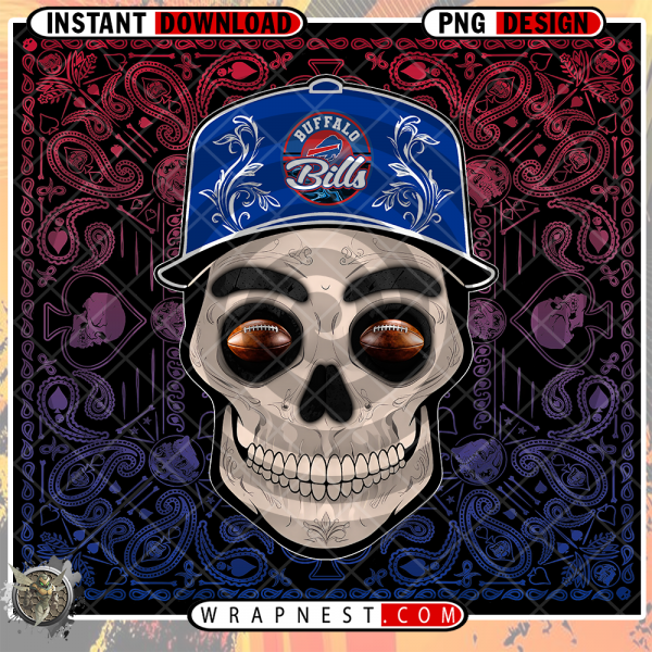 BILLS SKULL HANDKERCHIEF WRAP