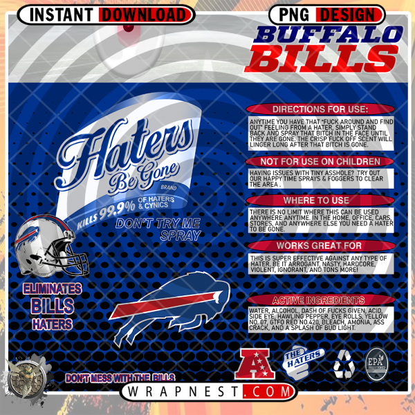 BILLS HATERS BE
  GONE WRAP