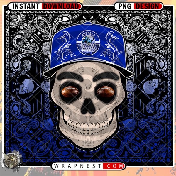 BUFFALO SKULL HANDKERCHIEF WRAP