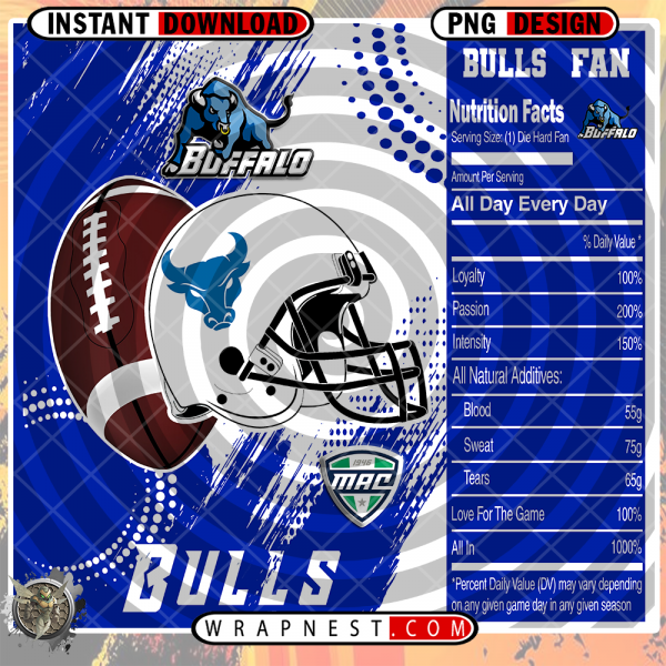 BUFFALO TEAM FAN SODA WRAP