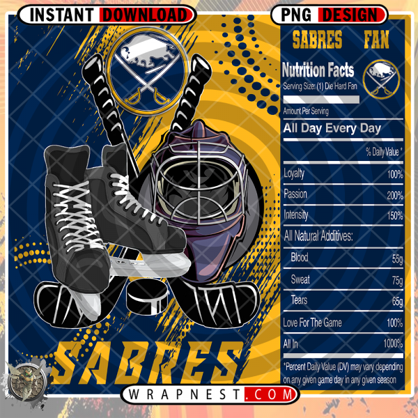 SABRES TEAM FAN SODA WRAP